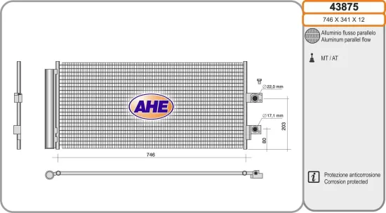 Wärmetauscher, Innenraumheizung AHE 93889 Bild Wärmetauscher, Innenraumheizung AHE 93889