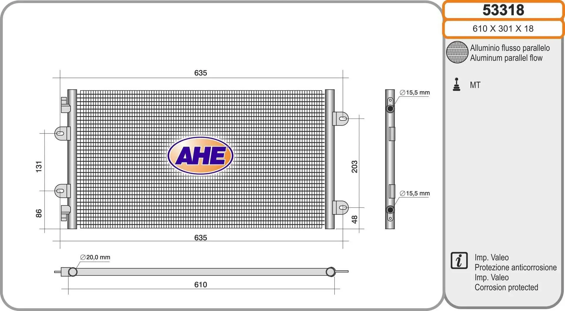 Kondensator, Klimaanlage AHE 53318