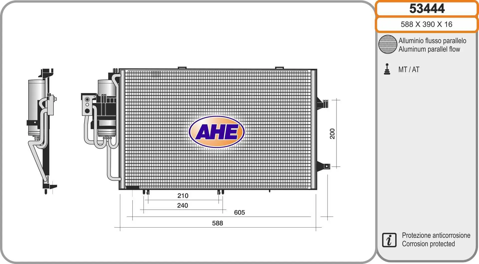 Kondensator, Klimaanlage AHE 53444