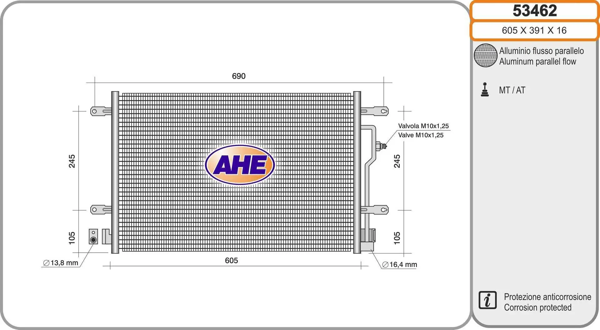 Kondensator, Klimaanlage AHE 53462