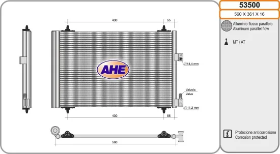 Kondensator, Klimaanlage AHE 53500 Bild Kondensator, Klimaanlage AHE 53500