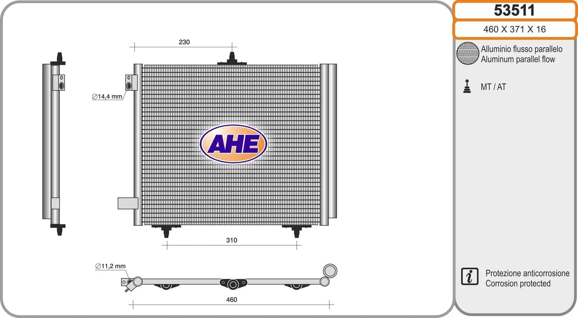 Kondensator, Klimaanlage AHE 53511