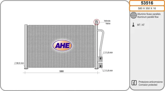 Kondensator, Klimaanlage AHE 53516 Bild Kondensator, Klimaanlage AHE 53516