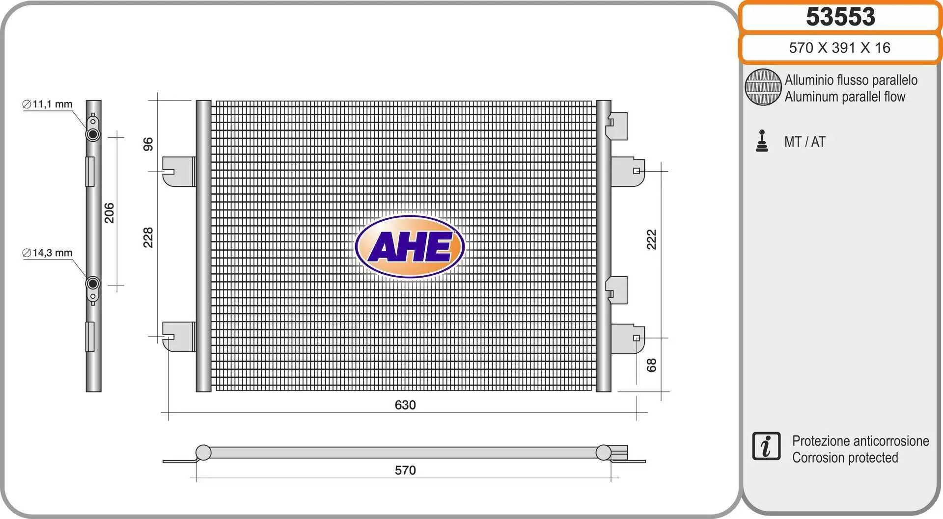 Kondensator, Klimaanlage AHE 53553