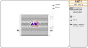 Wärmetauscher, Innenraumheizung AHE 93671
