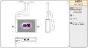 Wärmetauscher, Innenraumheizung AHE 94776