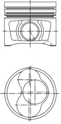Kolben für Zylinder 3-4 KOLBENSCHMIDT 40409600