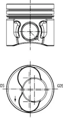 Kolben für Zylinder 1-2 KOLBENSCHMIDT 40421600