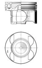 Kolben für Zylinder 4-6 KOLBENSCHMIDT 41080600