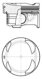 Kolben KOLBENSCHMIDT 41108600 Bild Kolben KOLBENSCHMIDT 41108600
