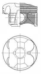Kolben KOLBENSCHMIDT 41986600 Bild Kolben KOLBENSCHMIDT 41986600