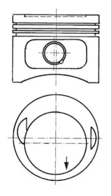 Kolben KOLBENSCHMIDT 93968610 Bild Kolben KOLBENSCHMIDT 93968610