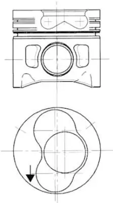 Kolben für Zylinder 1-2 KOLBENSCHMIDT 94427720 Bild Kolben für Zylinder 1-2 KOLBENSCHMIDT 94427720