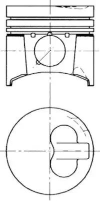 Kolben KOLBENSCHMIDT 94743600 Bild Kolben KOLBENSCHMIDT 94743600