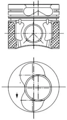 Kolben für Zylinder 3-4 KOLBENSCHMIDT 99851600 Bild Kolben für Zylinder 3-4 KOLBENSCHMIDT 99851600
