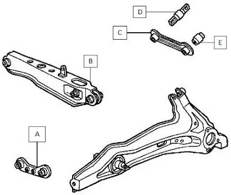 Lenker, Radaufhängung hinten links NPS H421A26 Bild Lenker, Radaufhängung hinten links NPS H421A26