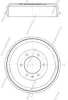 Bremstrommel Hinterachse NPS I340U03 Bild Bremstrommel Hinterachse NPS I340U03