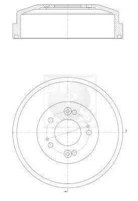 Bremstrommel Hinterachse NPS K340A01 Bild Bremstrommel Hinterachse NPS K340A01