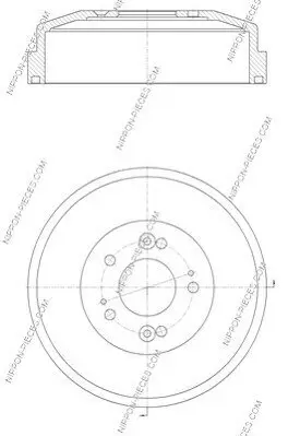 Bremstrommel Hinterachse NPS K340A01 Bild Bremstrommel Hinterachse NPS K340A01