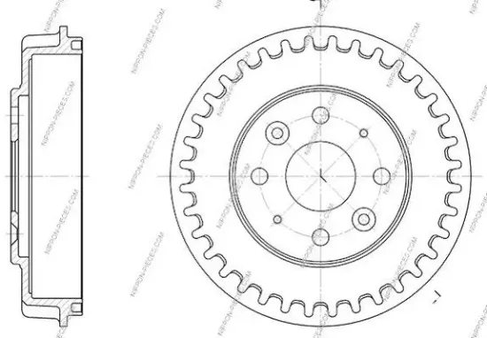 Bremstrommel Hinterachse NPS K340A07 Bild Bremstrommel Hinterachse NPS K340A07