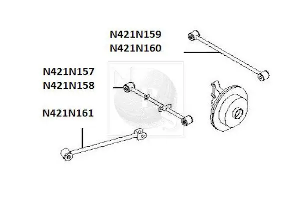 Lenker, Radaufhängung unten NPS N421N158