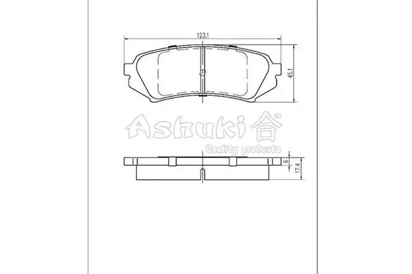 Bremsbelagsatz, Scheibenbremse ASHUKI by Palidium 1083-2202 Bild Bremsbelagsatz, Scheibenbremse ASHUKI by Palidium 1083-2202