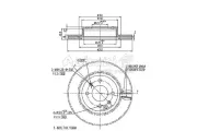 Bremsscheibe Vorderachse ASHUKI by Palidium I032-45
