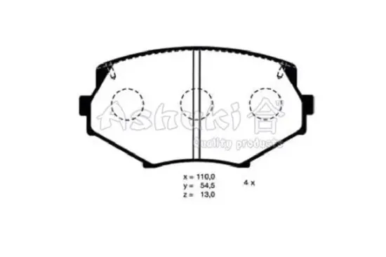 Bremsbelagsatz, Scheibenbremse Vorderachse ASHUKI by Palidium M054-06 Bild Bremsbelagsatz, Scheibenbremse Vorderachse ASHUKI by Palidium M054-06