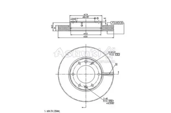 Bremsscheibe Vorderachse ASHUKI by Palidium Y089-40 Bild Bremsscheibe Vorderachse ASHUKI by Palidium Y089-40