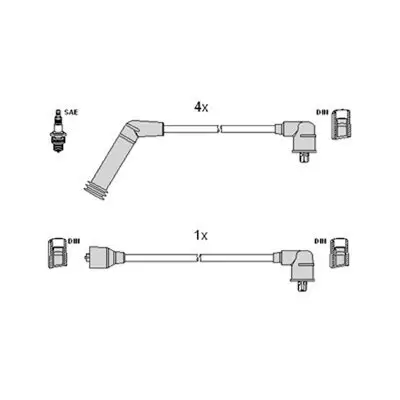 Zündleitungssatz HITACHI 134116 Bild Zündleitungssatz HITACHI 134116