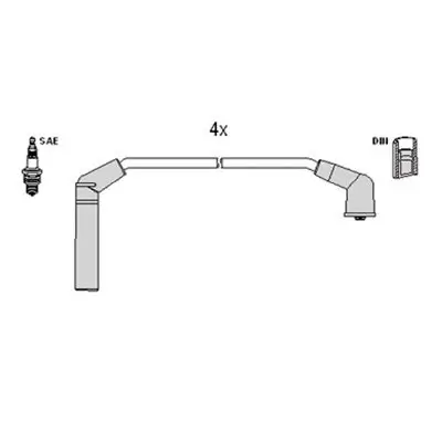 Zündleitungssatz HITACHI 134117 Bild Zündleitungssatz HITACHI 134117