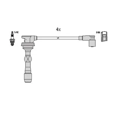 Zündleitungssatz HITACHI 134118 Bild Zündleitungssatz HITACHI 134118
