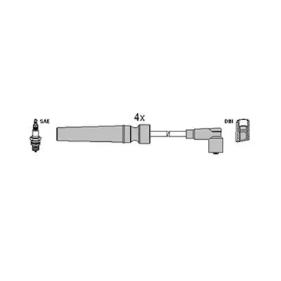 Zündleitungssatz HITACHI 134119 Bild Zündleitungssatz HITACHI 134119