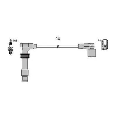 Zündleitungssatz HITACHI 134121 Bild Zündleitungssatz HITACHI 134121