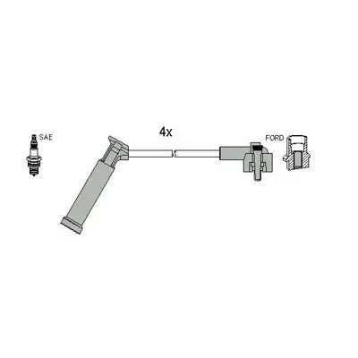 Zündleitungssatz HITACHI 134124 Bild Zündleitungssatz HITACHI 134124