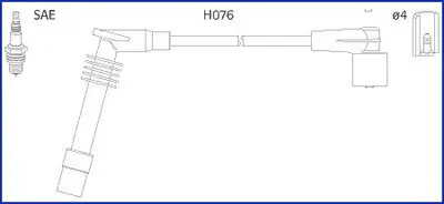 Zündleitungssatz HITACHI 134251 Bild Zündleitungssatz HITACHI 134251