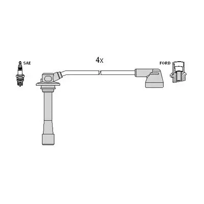 Zündleitungssatz HITACHI 134273 Bild Zündleitungssatz HITACHI 134273