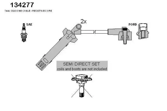 Zündleitungssatz HITACHI 134277 Bild Zündleitungssatz HITACHI 134277