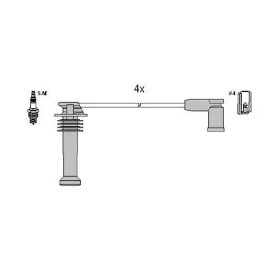 Zündleitungssatz HITACHI 134278 Bild Zündleitungssatz HITACHI 134278