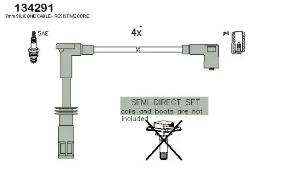 Zündleitungssatz HITACHI 134291 Bild Zündleitungssatz HITACHI 134291