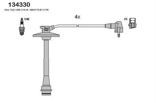 Zündleitungssatz HITACHI 134330 Bild Zündleitungssatz HITACHI 134330