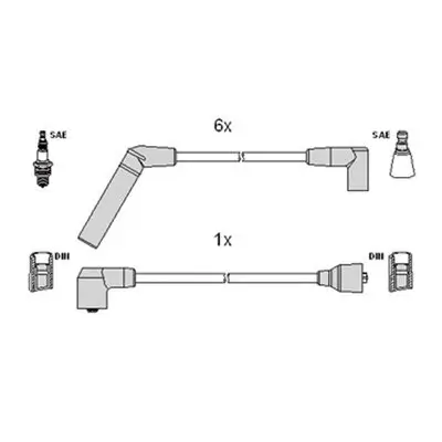 Zündleitungssatz HITACHI 134338 Bild Zündleitungssatz HITACHI 134338