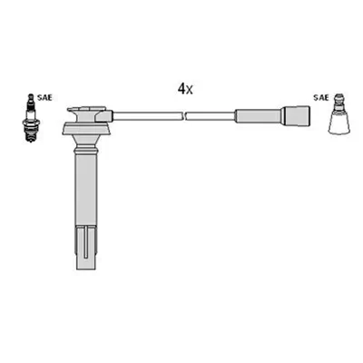 Zündleitungssatz HITACHI 134370 Bild Zündleitungssatz HITACHI 134370