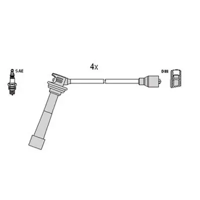 Zündleitungssatz HITACHI 134374 Bild Zündleitungssatz HITACHI 134374