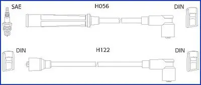 Zündleitungssatz HITACHI 134438 Bild Zündleitungssatz HITACHI 134438