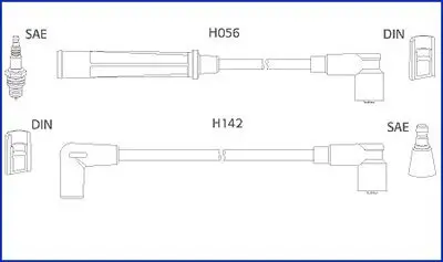 Zündleitungssatz HITACHI 134439 Bild Zündleitungssatz HITACHI 134439