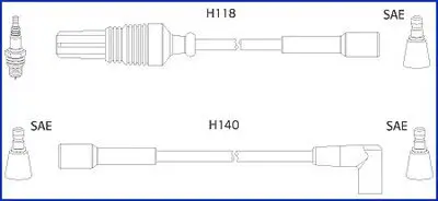 Zündleitungssatz HITACHI 134471 Bild Zündleitungssatz HITACHI 134471