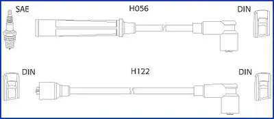 Zündleitungssatz HITACHI 134474 Bild Zündleitungssatz HITACHI 134474