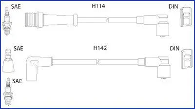 Zündleitungssatz HITACHI 134485 Bild Zündleitungssatz HITACHI 134485