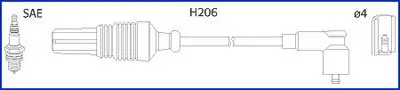 Zündleitungssatz HITACHI 134497 Bild Zündleitungssatz HITACHI 134497